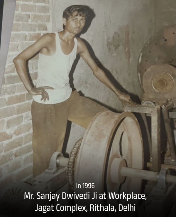 Mr. Sanjay Dwivedi Ji at workplace in 2001